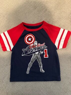 Marvel Navy and Red Avengers Graphic Tee